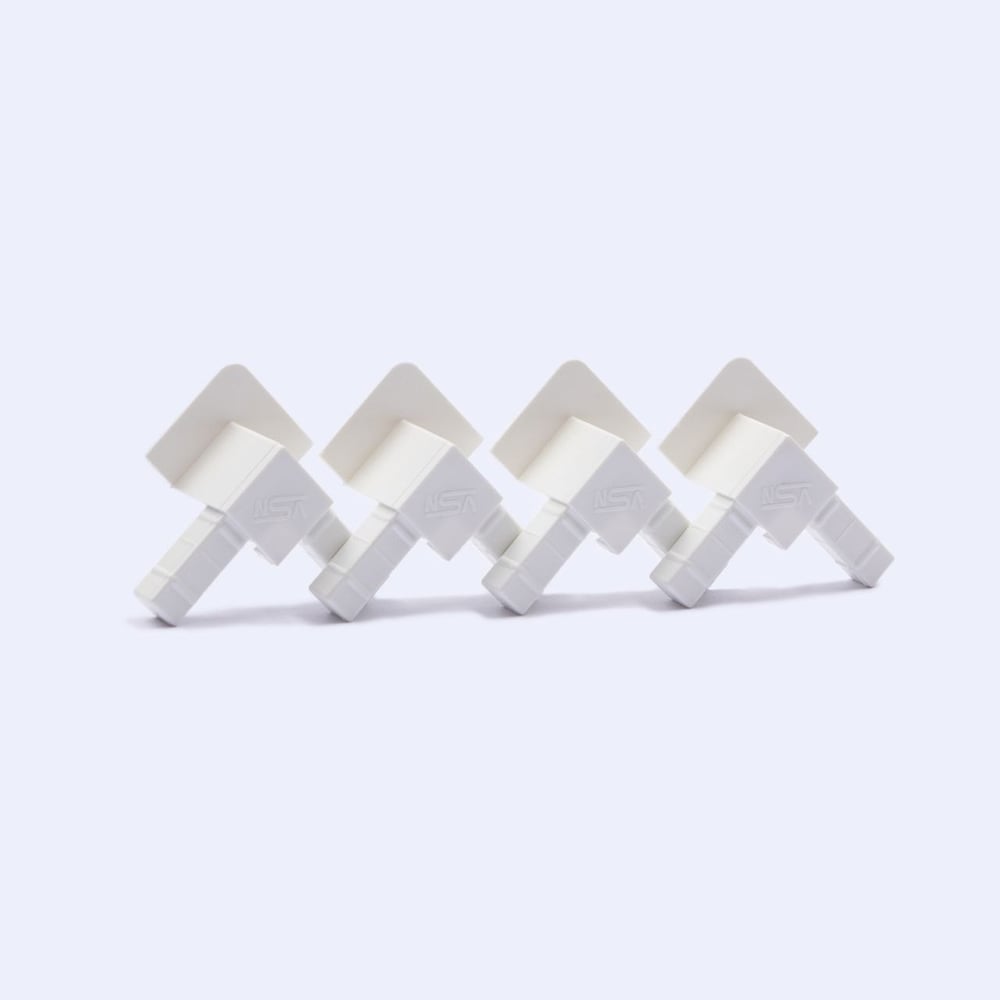 Изображение товара Уголок пластиковый для москитных сеток KOMFORT 500 шт Внутренний крепеж VSN белый