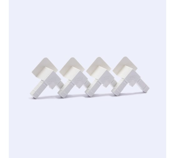 Изображение товара Уголок пластиковый для внутренней вставной москитной сетки KOMFORT москитные системы VSN белый комплект 500 шт УПVSN100