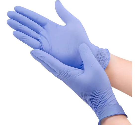 Изображение товара Перчатки нитриловые AVIORA сиреневые, размер S, вес перчатки 3 г, 100шт 402-865