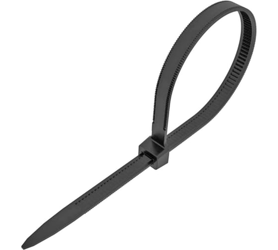 Изображение товара Нейлоновая хомут-стяжка MAXXTER 2.5х150 черный, 100шт LTS25X150-BLACK