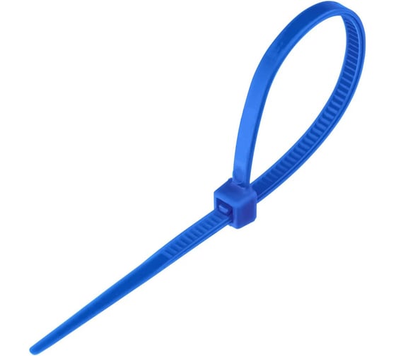 Изображение товара Нейлоновая хомут-стяжка MAXXTER 2.5х150 синий, 100шт LTS25X150-BLUE