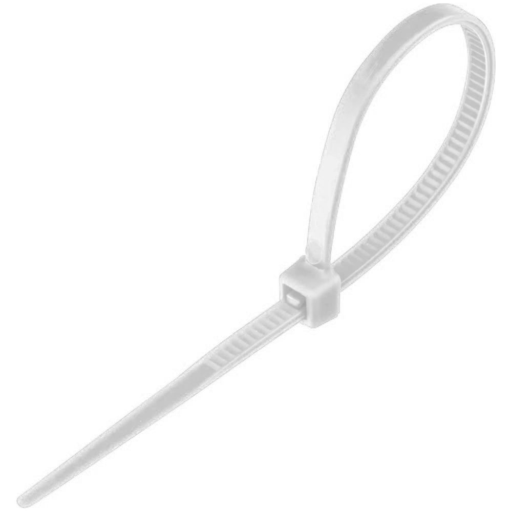 Изображение товара Нейлоновая стяжка MAXXTER 3.6x250 белая 100 шт для кабелей и проводов