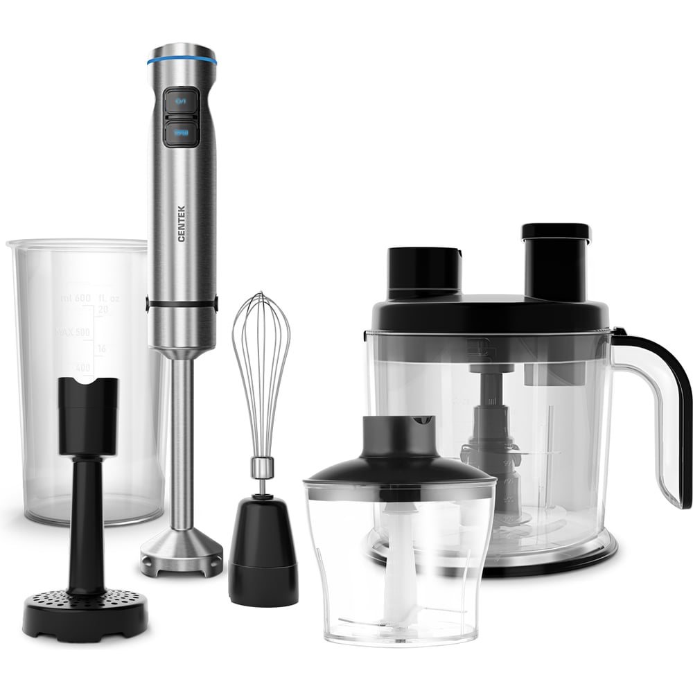 Изображение товара Блендер Centek 1500Вт, шинковка 1.5л (нарезка КУБИКОВ 9х9мм), чоппер 650 венчик, стакан CT-1317