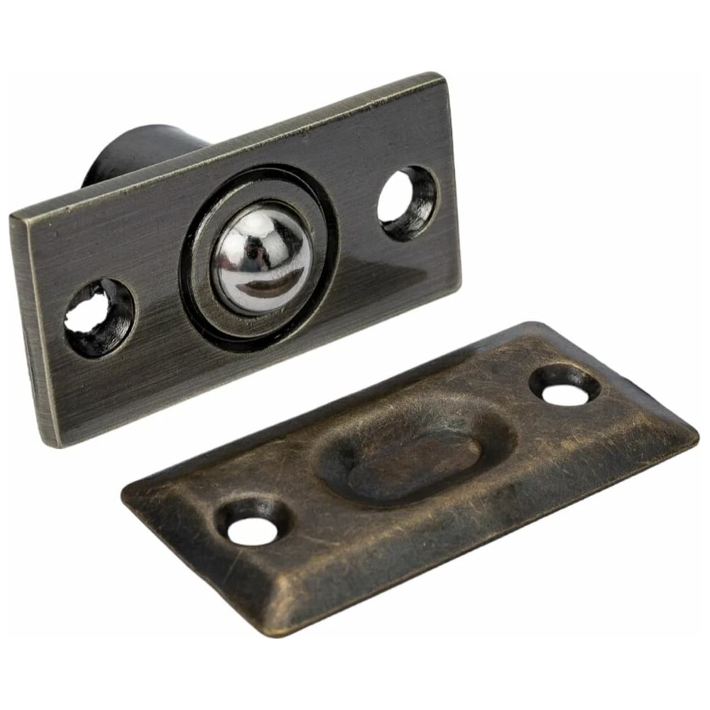 Изображение товара Защелка шариковая Крепстор бронза без ручек, 2 шт, для межкомнатных дверей