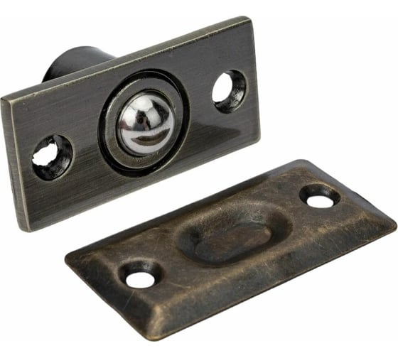 Изображение товара Защелка шариковая Крепстор без ручек, брозна, Пакет 2 шт. 4665317041359