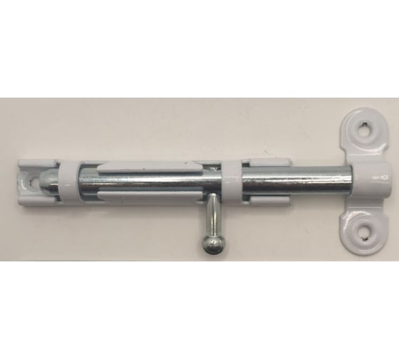 Изображение товара Шпингалет накладной КрепсторЗТ-12 большой, белый с цинком, Пакет 4 шт. 4665317043872