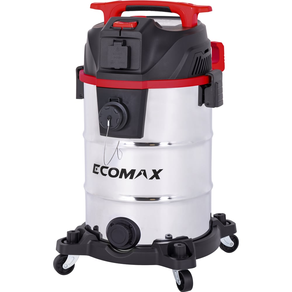 Изображение товара Пылесос для сухой и влажной уборки M-класса, 30 л, из нержавеющей стали ECOMAX EM19412E-8A