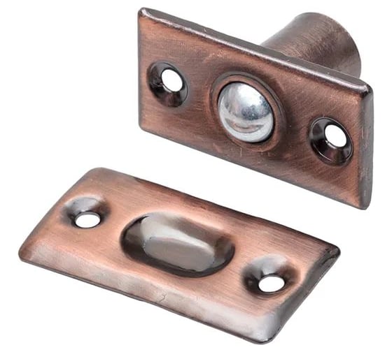 Изображение товара Защелка шариковая без ручек Крепстор, старая медь, пакет 2 шт. 4665317041373