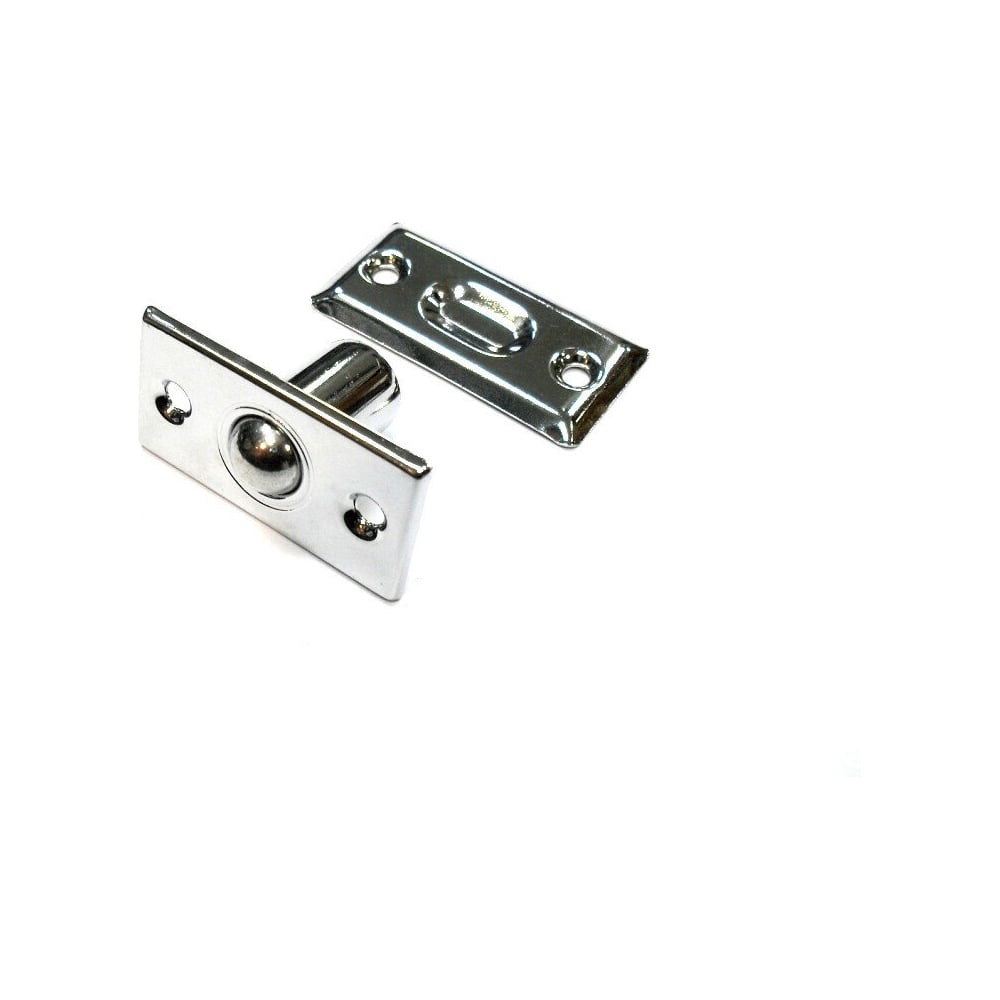 Изображение товара Защелка шариковая без ручек Крепстор хром 2 шт для мебели и фасадов