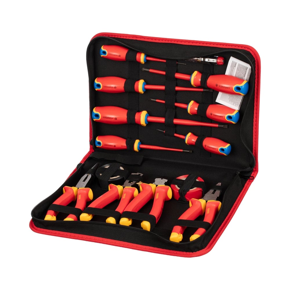 Изображение товара Набор диэлектрических инструментов TOPFORT 14 предметов VDE профессиональный