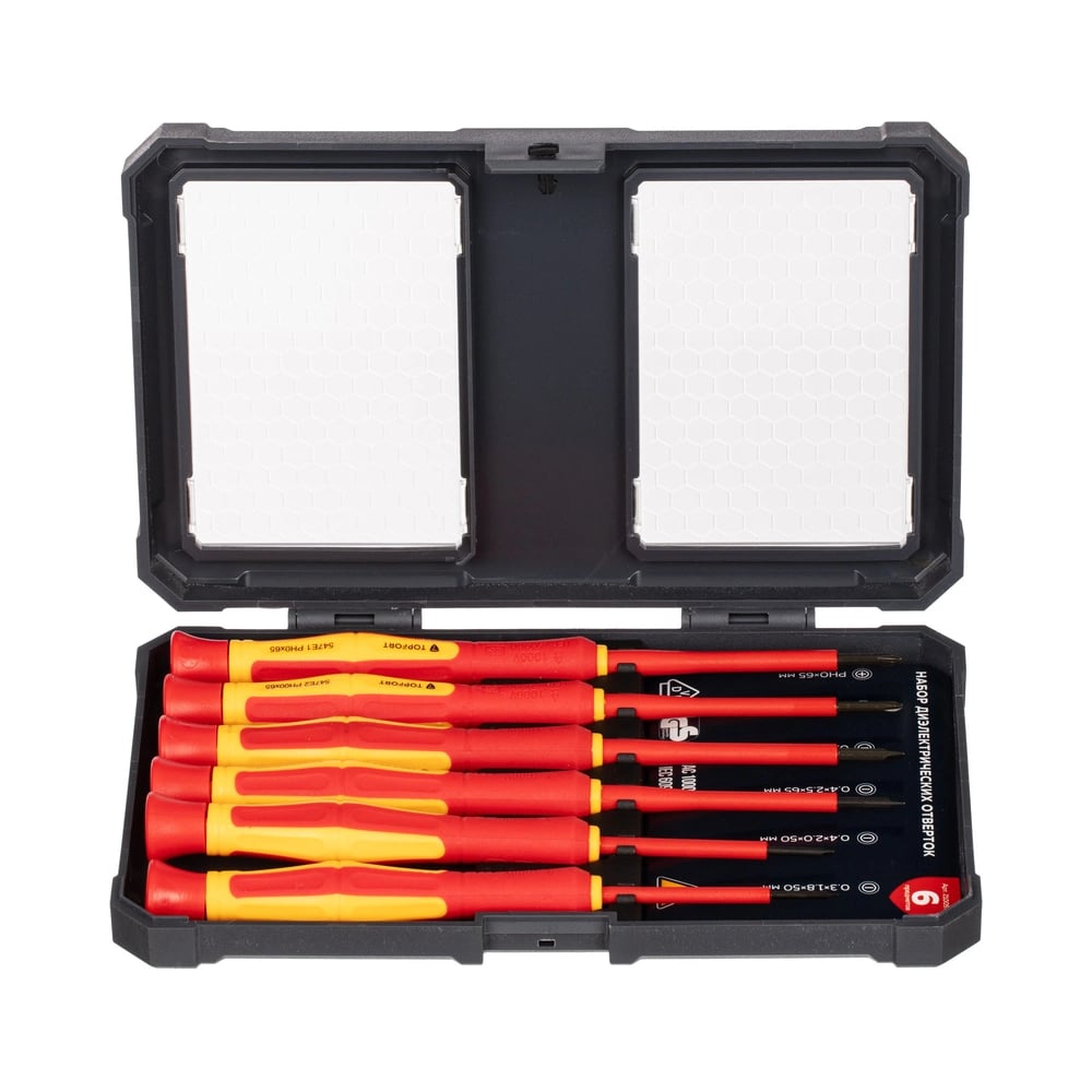 Изображение товара Набор отверток диэлектрических TOPFORT 6 предметов (VDE 547306) 2100575