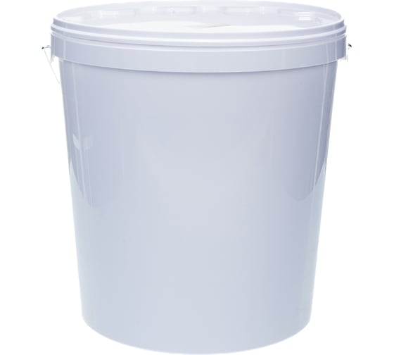 Изображение товара Ведро Gigant п/п 20л круглое белое с белой крышкой с металлической ручкой G-40460