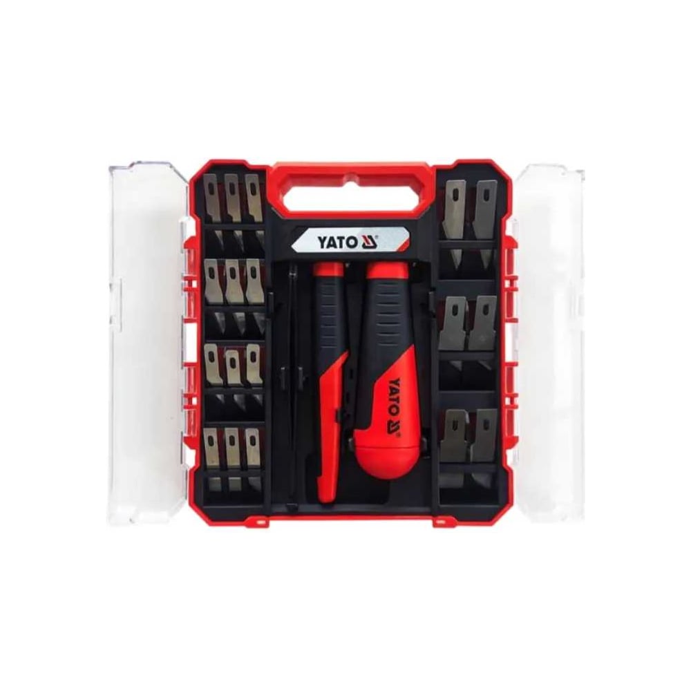 Изображение товара Набор скребков и лезвий YATO 21шт YT-75144 профессиональный для ремонта и отделочных работ