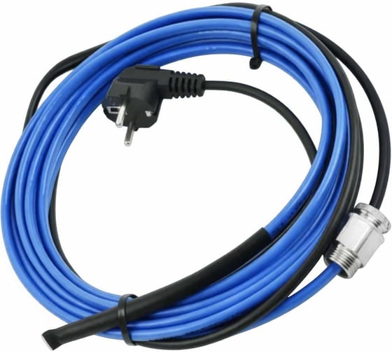Изображение товара Греющий кабель DRAUFLOS 10 Вт в трубу (пищевой) 5м, сальник 1/2, силовой кабель 1,5 м DF-SRF10СT-5