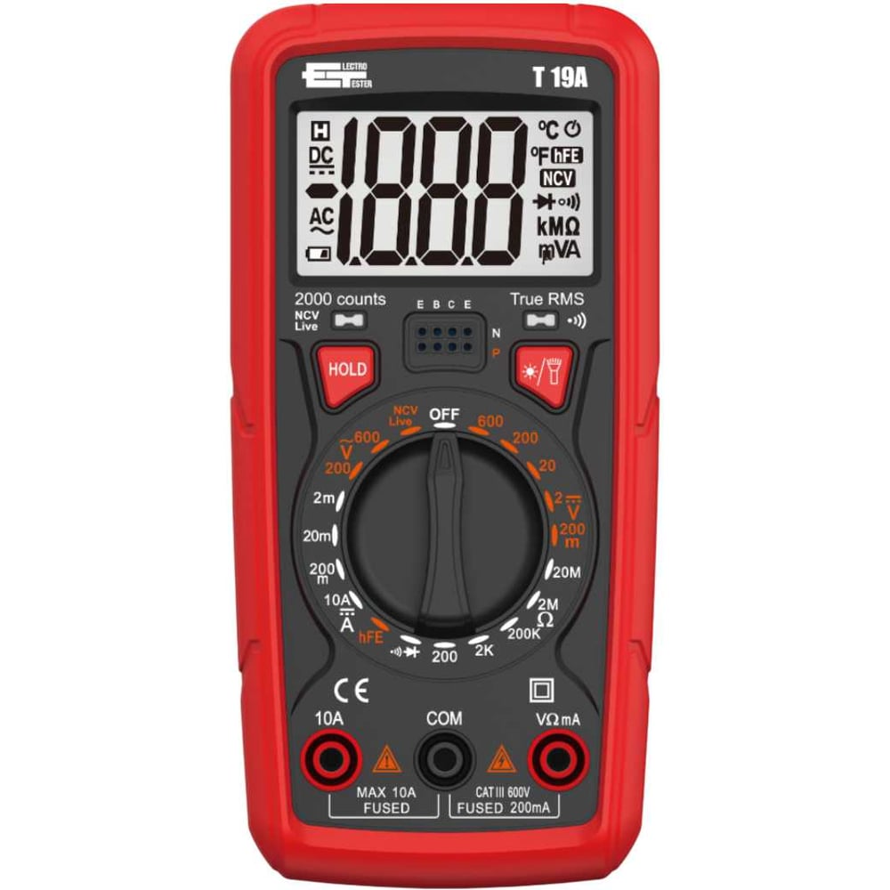 Изображение товара Мультиметр цифровой Electrotester T19A профессиональный с True RMS и NCV