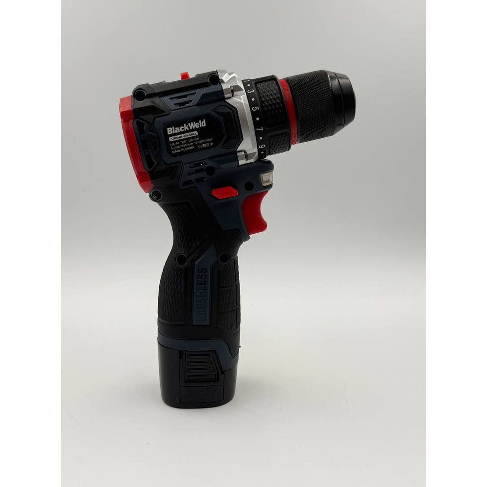 Изображение товара Профессиональная бесщеточная аккумуляторная дрель-шуруповерт BlackWeld JZ10-2R 18V 2.0Ah