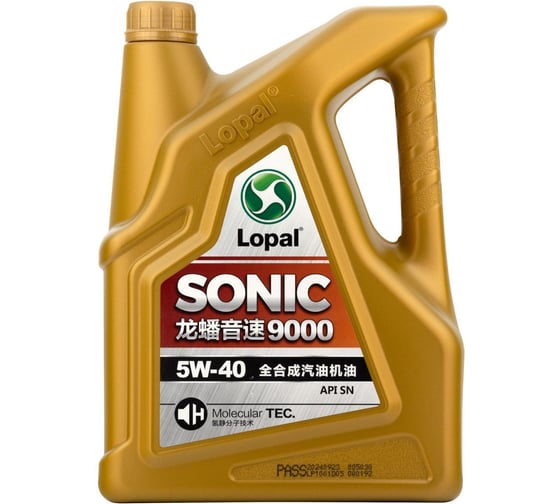 Изображение товара Моторное масло Lopal SONIC 9000 SN 5W-40 (4л) LPL32723