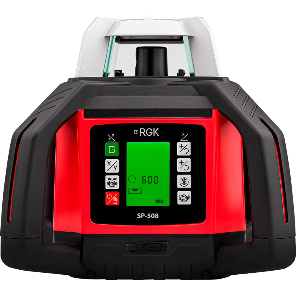 Изображение товара Ротационный нивелир RGK ротационный, красный луч, 900м с приемником SP-508 с автоподстройкой 727212
