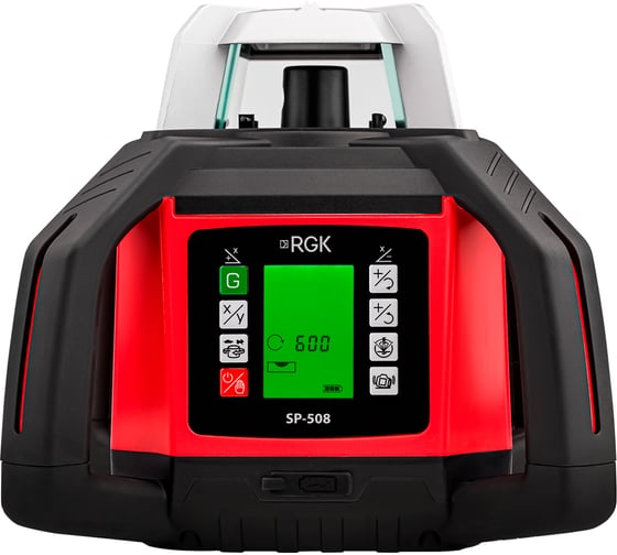 Изображение товара Ротационный нивелир RGK ротационный, красный луч, 900м с приемником SP-508 с автоподстройкой 727212