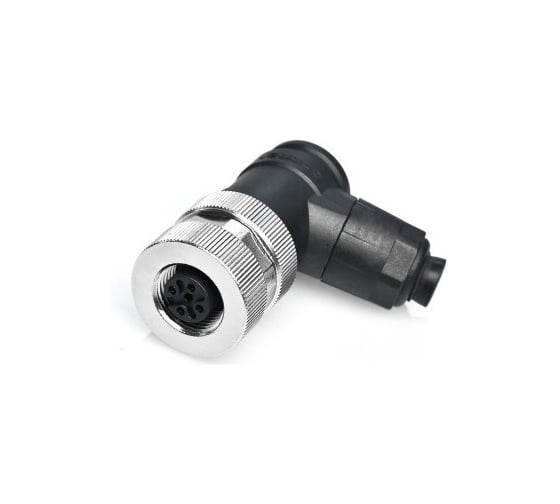 Изображение товара Соединитель клеммный VELLEDQ M12-F03S розетка, угловой, с клеммником, пластик 3-PIN IP65 250 AC/DC 08-00025012