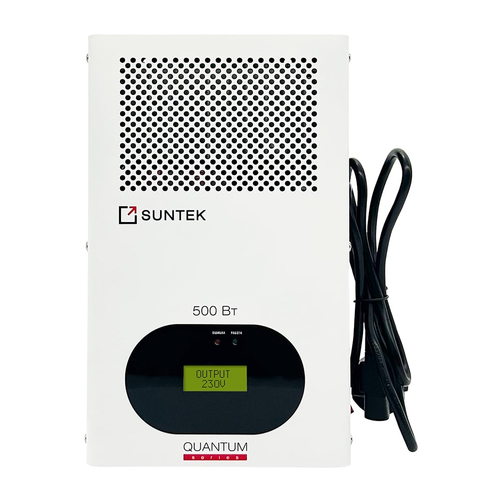 Изображение товара Инверторный стабилизатор SUNTEK QUANTUM 500 ВА для газового котла 90-310 В