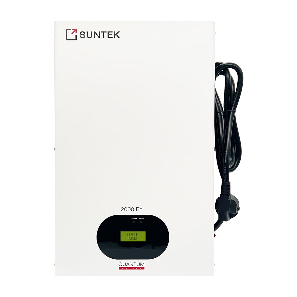 Изображение товара Инверторный стабилизатор напряжения SUNTEK QUANTUM 2000 ВА бытовой для дома и дачи