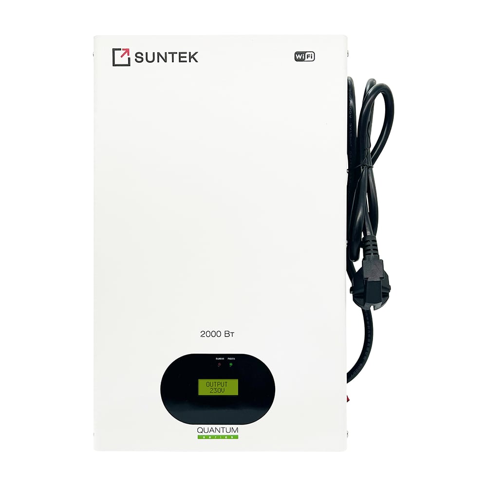 Изображение товара Стабилизатор напряжения инверторный SUNTEK QUANTUM WI-FI 2000 ВА 230 В защита дома