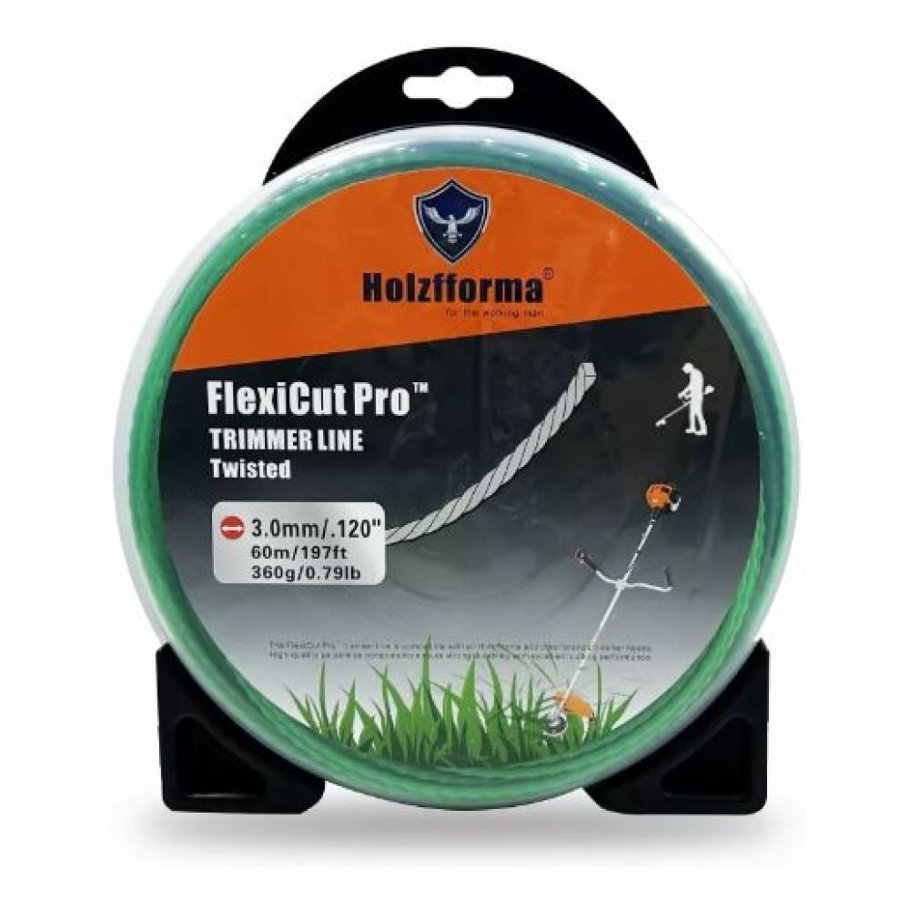 Изображение товара Леска для триммера Holzfforma FlexiCut Pro 3мм 60м витая