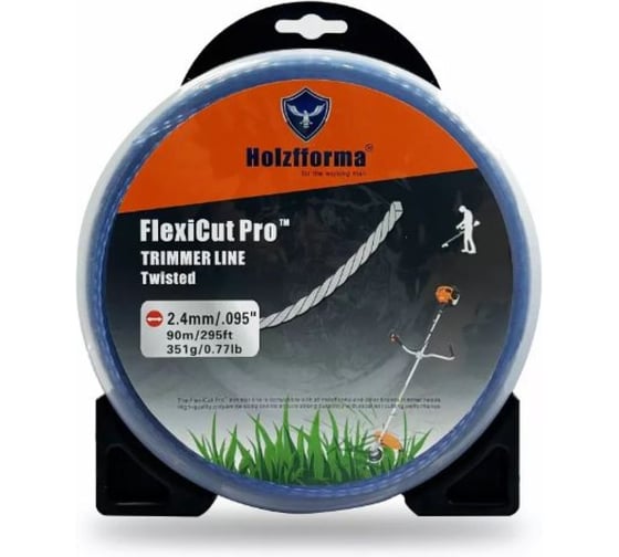 Изображение товара Леска для триммера витая Holzfforma FlexiCut Pro 2.4мм/90м TW002490PRO
