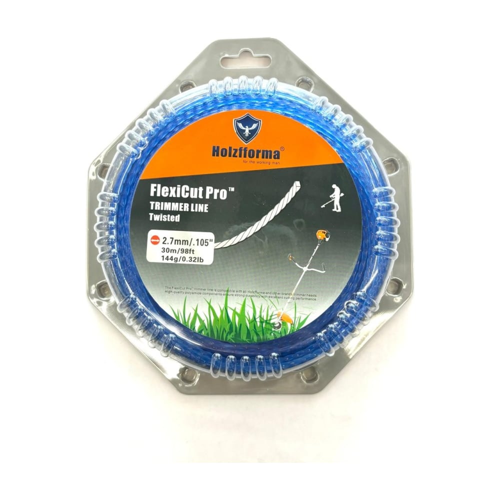 Леска для триммера витая Holzfforma FlexiCut Pro 2.7мм/30м TW002730PRO