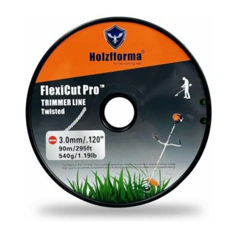 Леска для триммера витая Holzfforma FlexiCut Pro 3мм/90м TW003090PRO