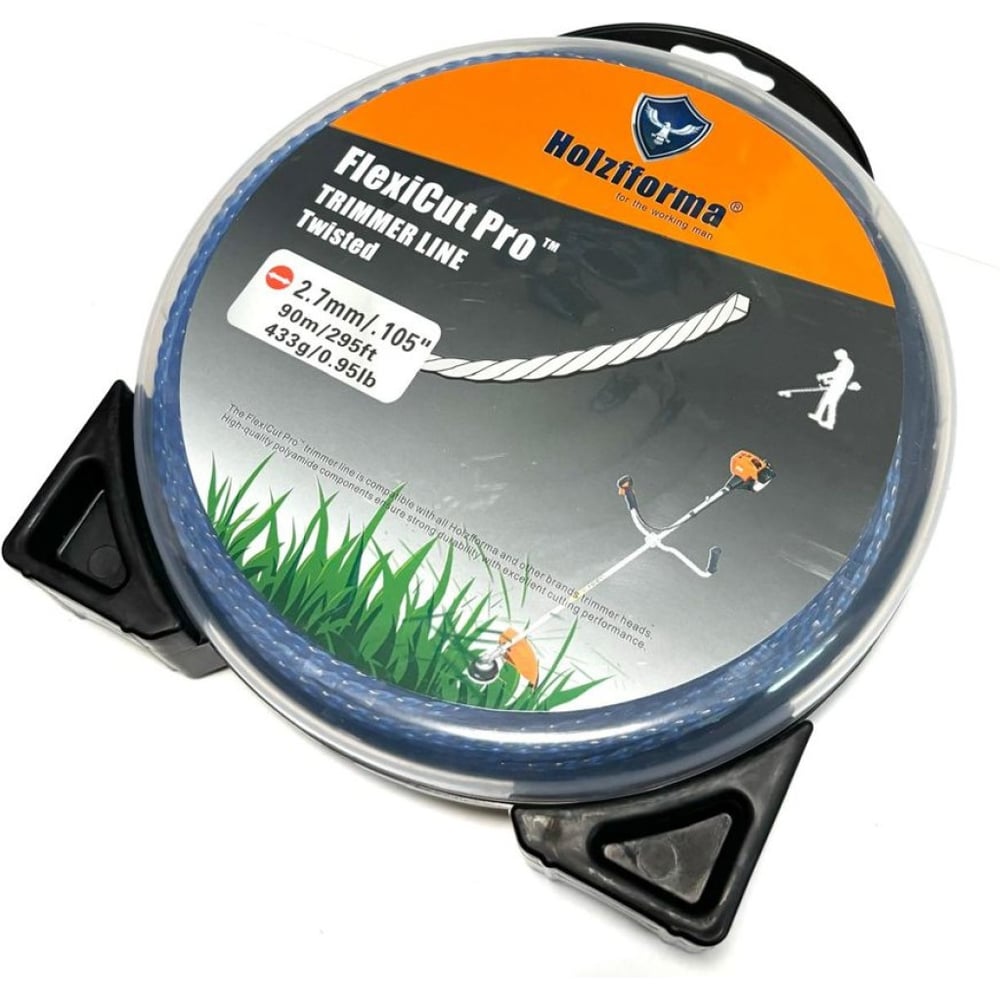 Леска для триммера витая Holzfforma FlexiCut Pro 2.7мм/90м TW002790PRO