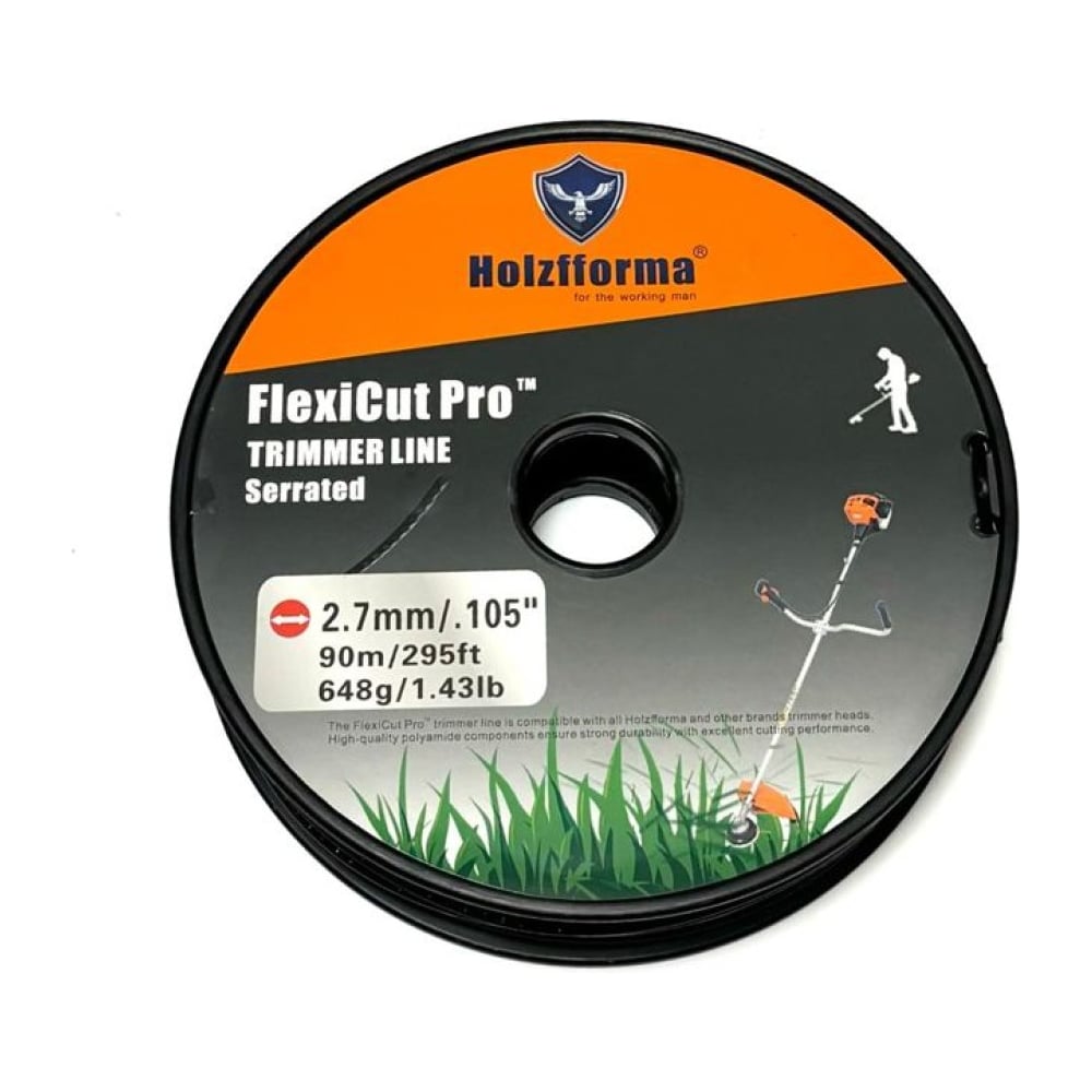 Леска для триммера звездочка Holzfforma FlexiCut Pro 2.7мм/90м SR002790PRO