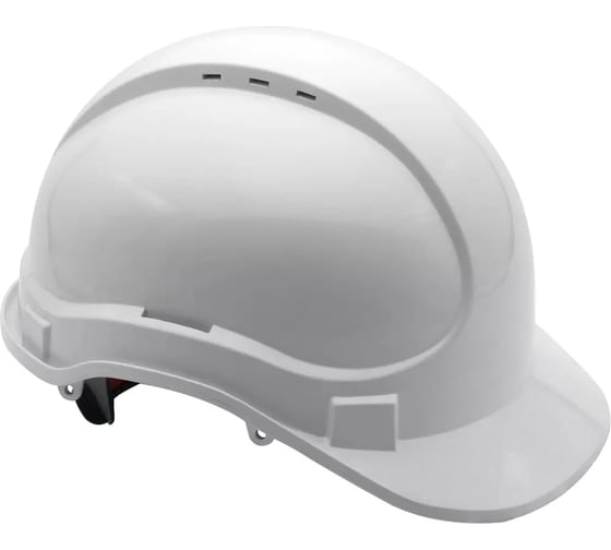 Изображение товара Каска защитная ЕЛАНПЛАСТ Ай-Прайм Классик, белая, в комплекте с подбородочным ремнём, 2 точки крепления (К-063) КАС-063