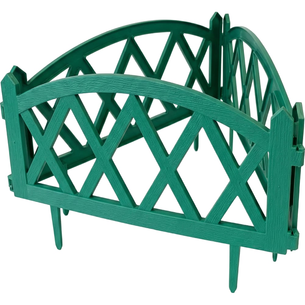 Изображение товара Декоративный садовый заборчик ГеоПластБорд 300х26 см зеленый для клумб