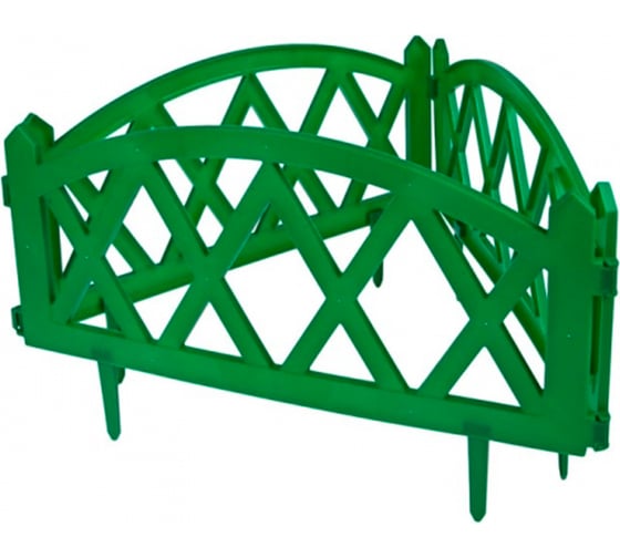 Изображение товара Садовый декоративный заборчик для клумбы ГеоПластБорд 300х26 см, цвет зеленый 50113