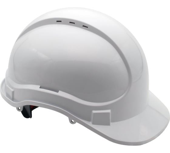 Изображение товара Защитная каска ЕЛАНПЛАСТ Ай-Прайм Стандарт (белая) в комплекте с подбородочным ремнем с четырьмя точками крепления (К-062) КАС-062