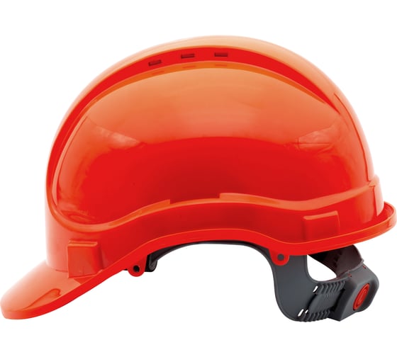 Изображение товара Каска защитная ЕЛАНПЛАСТ Ай-Прайм Классик, оранжевая, в комплекте с подбородочным ремнём, 2 точки крепления КАС-063