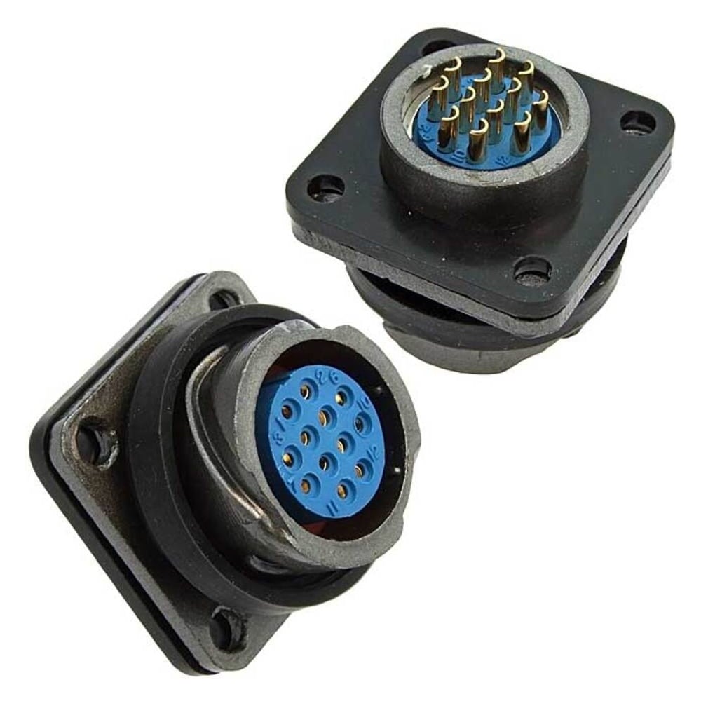 Изображение товара Разъем RUICHI FQ18-12pin ZK 126220 для наружной установки IP67