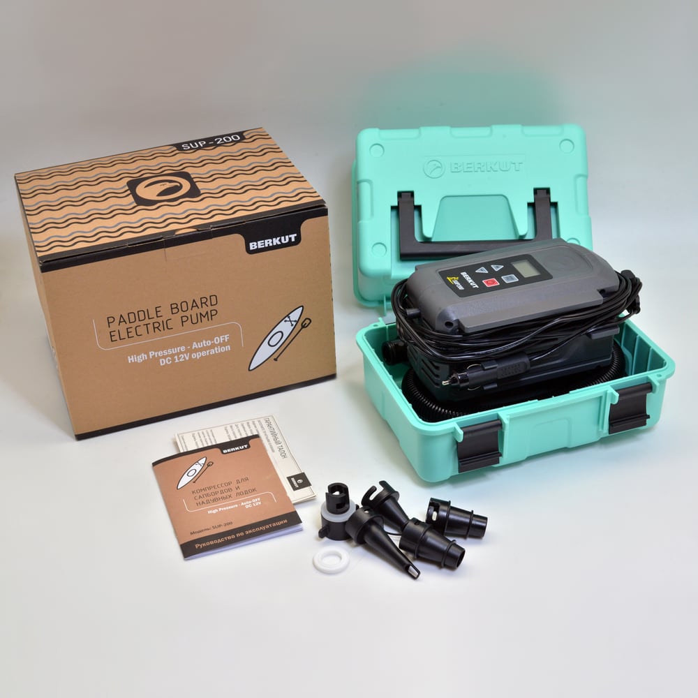 Изображение товара Электрический насос BERKUT SUP-200 для лодок матрасов и авто 12В