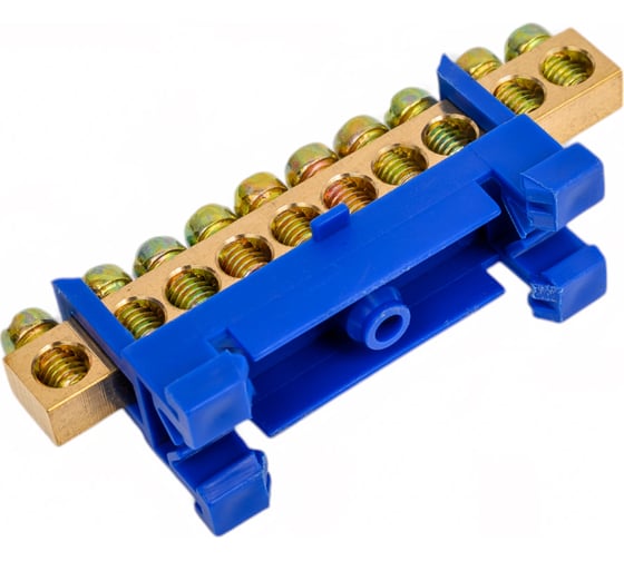 Изображение товара Шина ЭРА N "Ноль" NO-222-77-1 в изоляторе типа стойка ШНИ 6x9-10-Д-Синий Б0044125