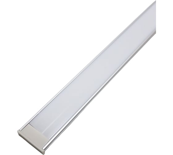 Изображение товара Алюминиевый накладной профиль прямой с экраном truEnergy 24x6мм анодированный 2м 19080