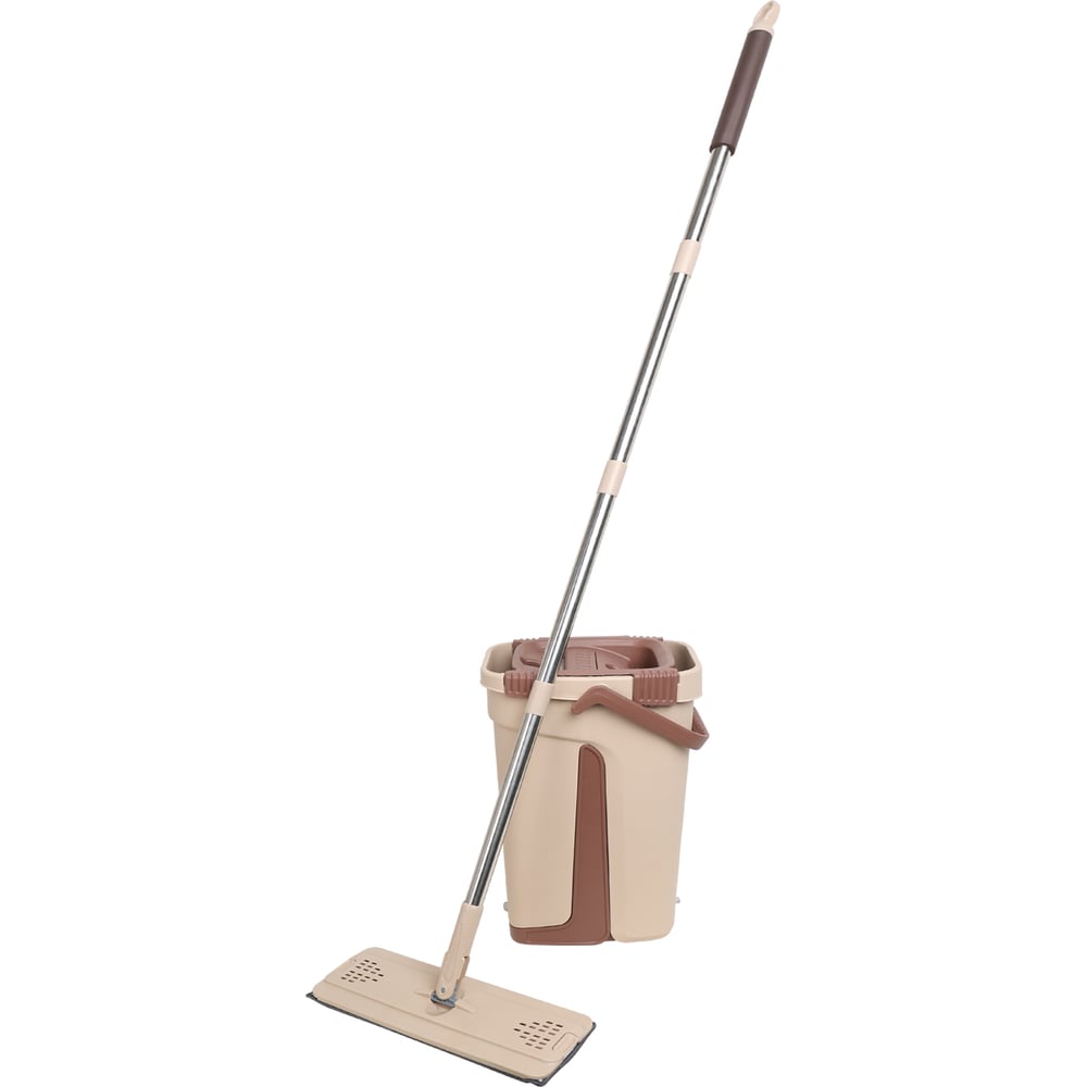 Изображение товара Швабра и ведро с отжимом для мытья пола SKIPER 10 л комплект