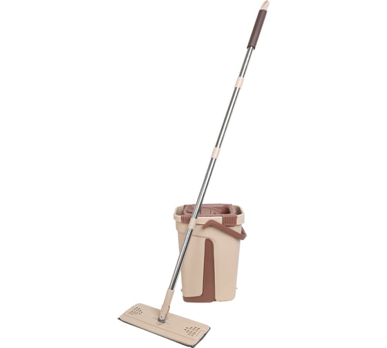 Изображение товара Швабра и ведро с отжимом для мытья пола SKIPER 10 литров (комплект) 00-00030232