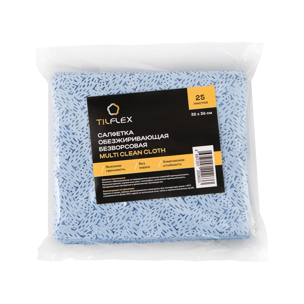 Изображение товара Безворсовая салфетка для обезжиривания TILFLEX 25 шт 320x360 мм