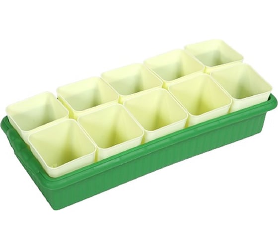 Изображение товара Рассадник ООО КЗНМ на 10 стаканов, 460 мл, 450×190×110 мм 532296