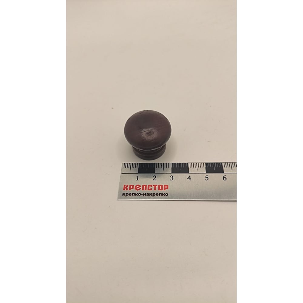 Изображение товара Мебельная кнопка Крепстор РК-3312 30 мм темное дерево 4 шт.
