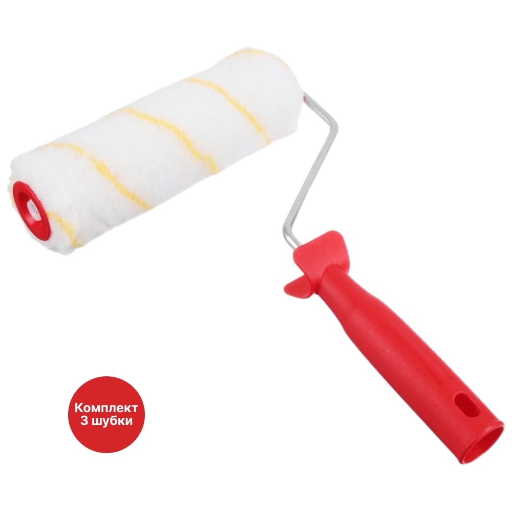 Изображение товара Валик SAMGRUPP DEFN-009000200K3 с 3 шубками, 40 мм x 200 мм, искусственный мех