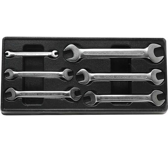 Изображение товара Набор ключей рожковых Partner (6х7, 10х11, 12х13, 14х15, 16х17, 20х22мм)6 предметов, в лотке PA-T5061[т](18021)