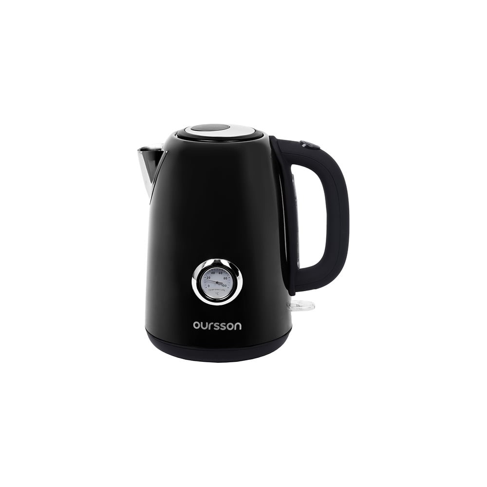 Изображение товара Электрический чайник OURSSON KE1752M/BL 2200 Вт, объем 1.7 л, черный